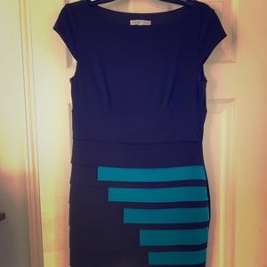 Black Cocktail Dress with a Geometric Flair